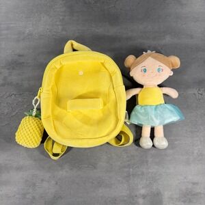 Gloveleya Plush Backpack Girls Yellow Doll Carrier Tutu Pineapple Keychain Baby